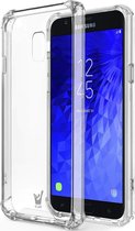 Hoesje voor Samsung Galaxy J7 (2017) - Siliconen Hoesje met Versterkte Rand Transparant TPU Shock Proof Case iCall