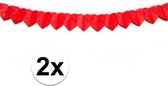 2 x hartjes slinger 2 meter rood