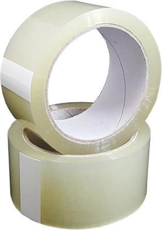 verpakkingstape transparant 48mm x 66M doos a 36 rollen | Total Supply