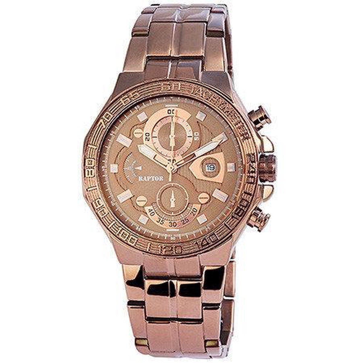 RAPTOR Watches herenhorloge met stalen band - koper | bol.com