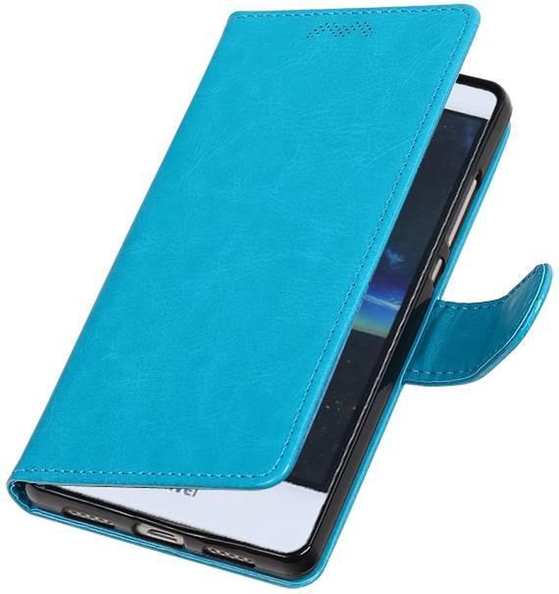 Hoesje Geschikt voor Huawei P9 Lite mini - Portemonnee hoesje wallet case Turquoise