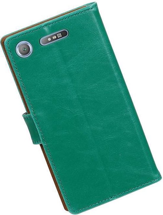 Étui Business en cuir PU pour Xperia XZ1 vert