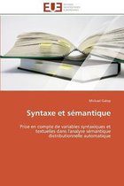 Syntaxe et sémantique