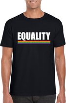 LGBT shirt zwart Equality heren L