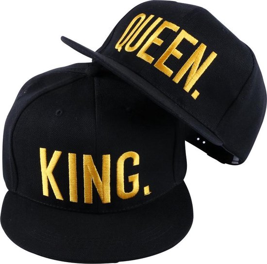 King & Queen | snapback (geborduurd!) GOUD | Cap | Pet | bol.com