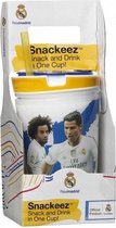 Snackeez Real Madrid Gobelet et boîte à collations en 1