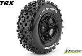 Louise RC - SC-ROCK - 1-10 Short Course Bandenset - Gemonteerd - Soft - Velgen Zwart - Zeskant 12mm - SLASH 2WD Achter - SLASH 4X4 V/A - L-T3229SBTR