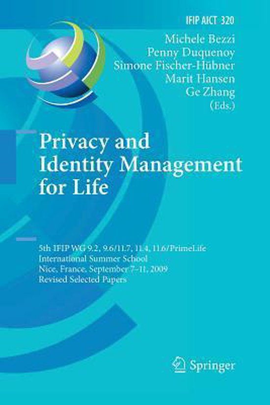 Privacy and Identity Management for Life - cover