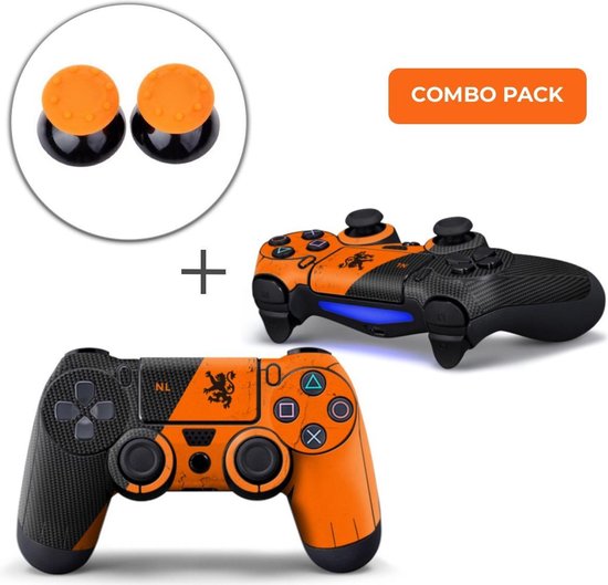 Nederland Combo Pack - PS4 Controller Skins PlayStation Stickers + Thumb Grips