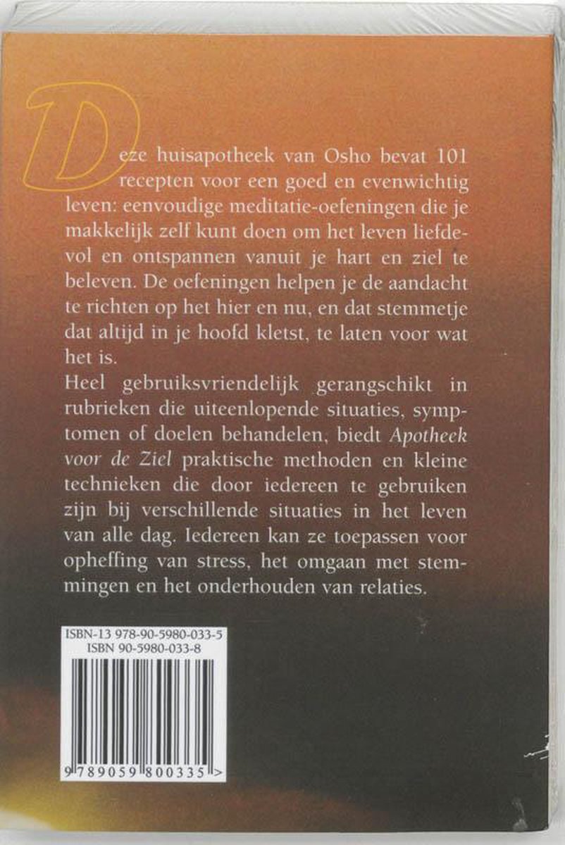 Apotheek Voor De Ziel - back cover