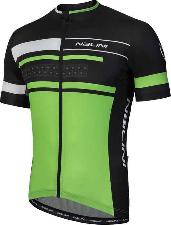 Nalini Vittoria  Fietsshirt - Heren - Maat M - Fluo groen/Zwart