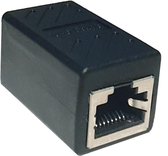 UTP FTP cat6 RJ45 | Koppelstuk internetkabel | Ethernet verlengstuk coupler | Zwart