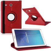 Samsung Galaxy Tab E 9.6" (T560) PU faux lederen 360 graden rotatie hoes / case / hoesje rood - Merk Westerhuis & van Andel huismerk