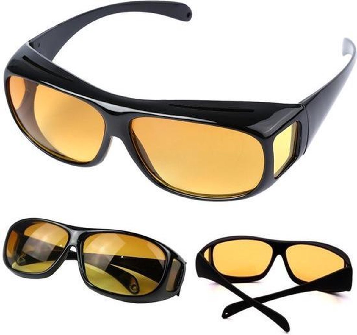 Overzet bril nachtzicht – Nachtbril – Mistbril – Autobril – Nachtblind - Merkloos