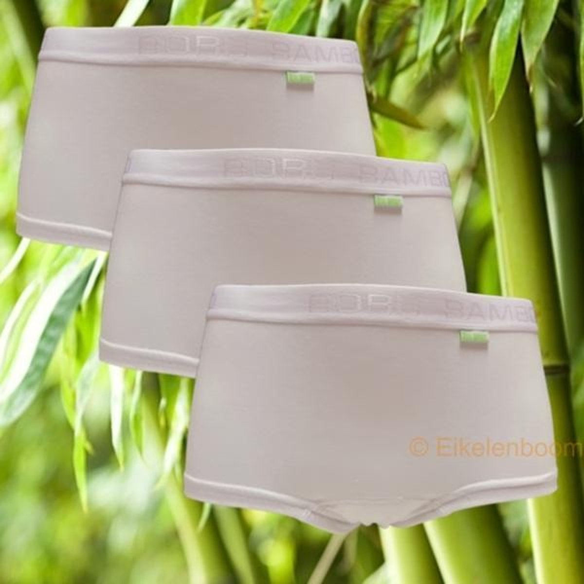 Boru Bamboo - maat S - 3-pack dames short - wit