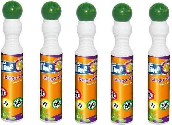 Afbeelding van het spel 5x Groene bingostiften/markers 43 ml