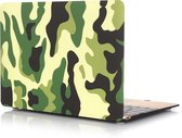 Xssive Macbook Hoes Case voor Macbook Retina 12 inch - Laptoptas - Hard Case - Camouflage Legerprint Groen