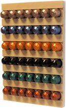 Koffiecup wandhouder hout naturel voor 42 capsules
