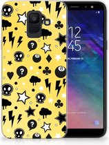 Geschikt voor Samsung Galaxy A6 (2018) Uniek TPU Hoesje Punk Yellow