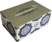 Memory box Baby - Rechthoek - Voor jongens - Blauw, wit, grijs - 15x10x6,5 cm - Fairtrade - Sarana