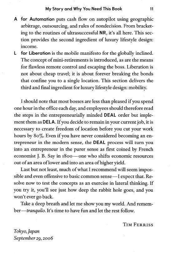 Pagina 11 van 'My Story and Why You Need This Book', met tekst over automatisering, bevrijding en de datum 29 september 2006.