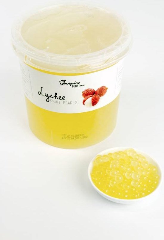Popping boba fruitparels voor Bubble tea - Litschi - 3.2kg - The Inspire Food Company