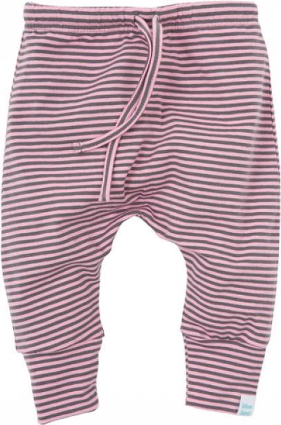 Breden - Baby baggy broek roze-grijs - maat 62 | bol.com