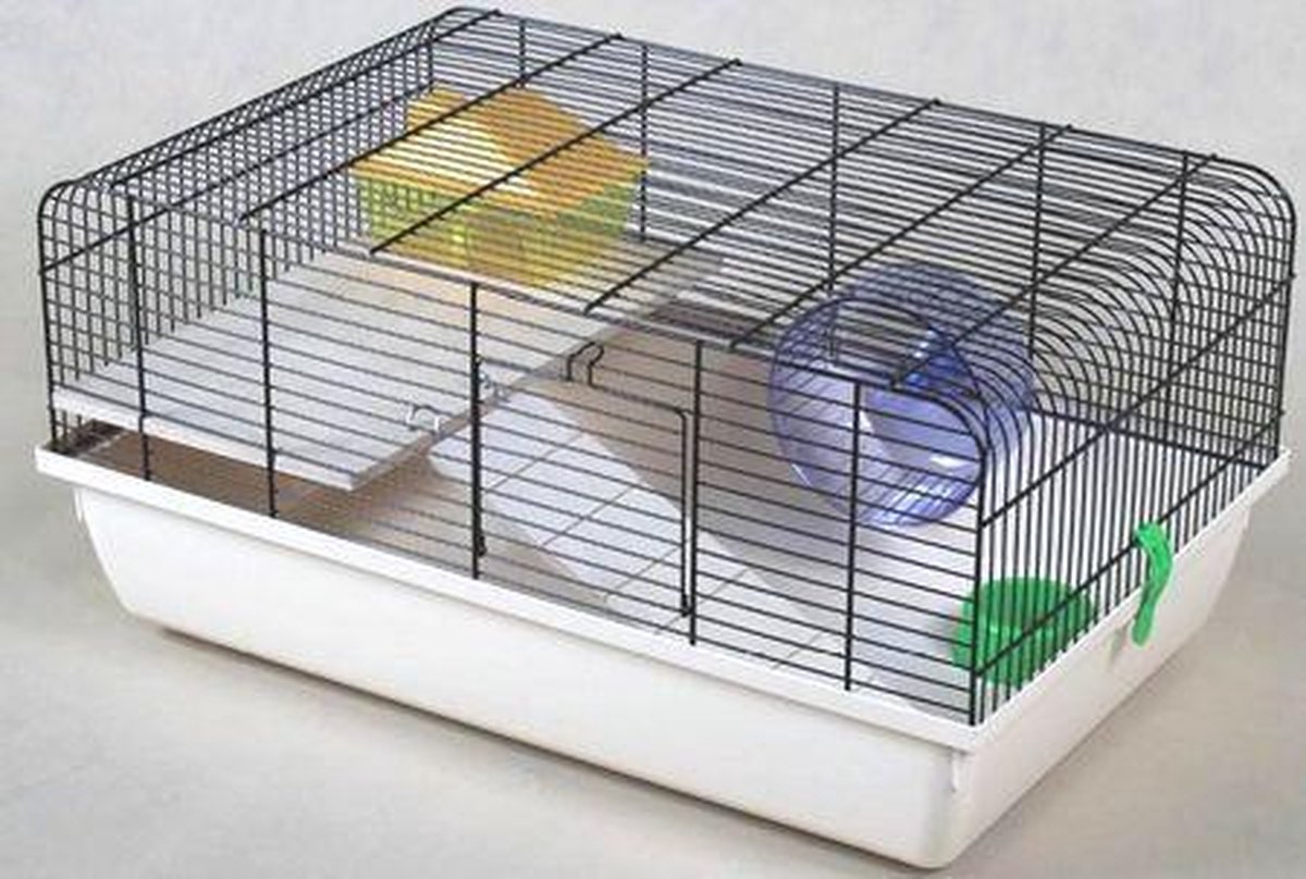 Hamsterkooi REX 1 - Beige/Zwart - 59x38x29 cm