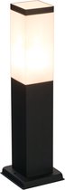 Led Buitenlamp vierkant, zwart 45cm 220 volt