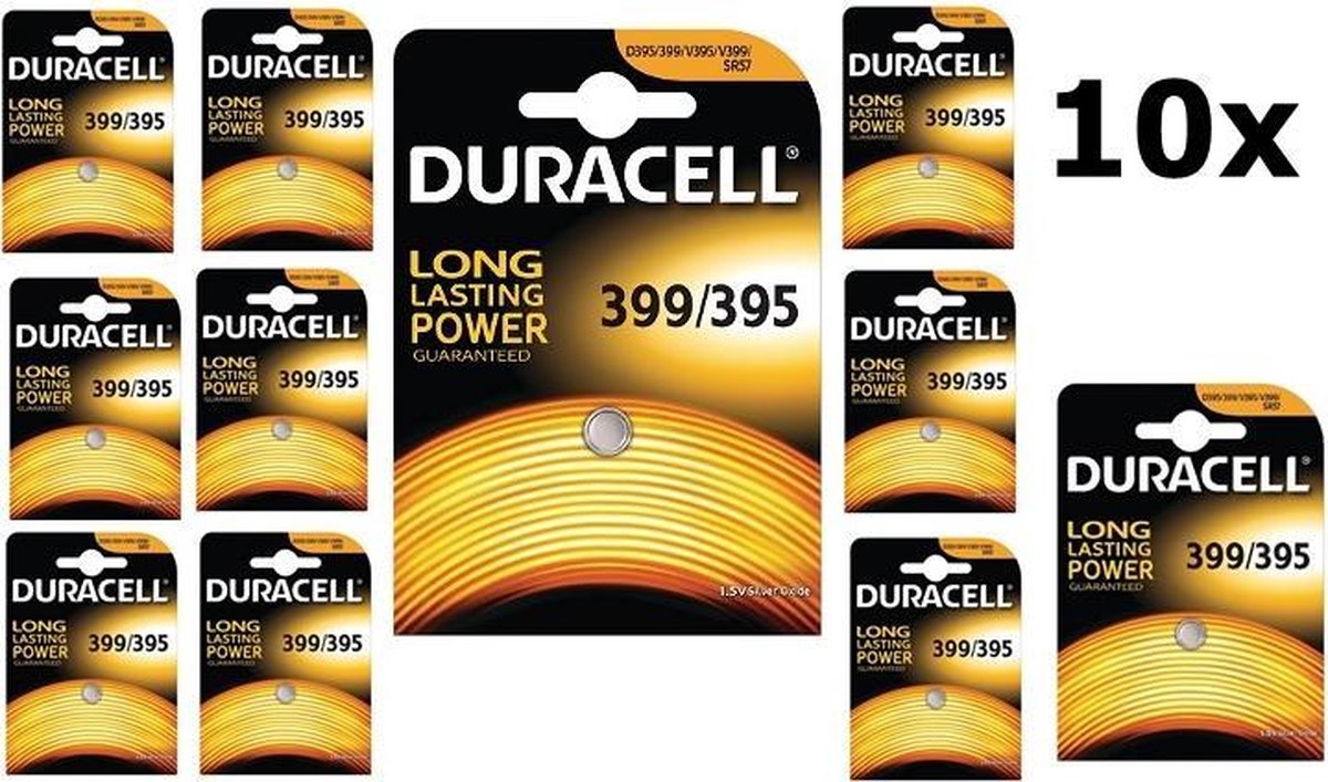 10 Stuks - Duracell 399-395/G7/SR927W 1.5V 52mAh knoopcel batterij