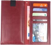 Insteek Wallet Cases voor iPhone 8-7-6 Plus Bordeaux Rood