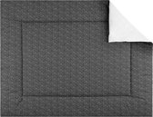 BINK Bedding Boxkleed Sil 80 x 100 cm - vulling fiberfill 400 grams - speelkleed - parklegger - katoen - wafel - zwart - wit - stipjes