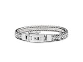 SILK Jewellery - Zilveren Armband - Alpha - 324.21 - Maat 21,0