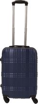 Handbagage koffer 55cm 4 wielen trolley - Blauw
