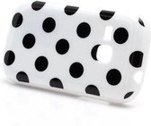 Dots Silicone hoesje Samsung Galaxy Young S6310 S6312 wit