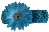Jessidress Baby Haarband Meisjes Hoofdband met haarbloemen - Blauw