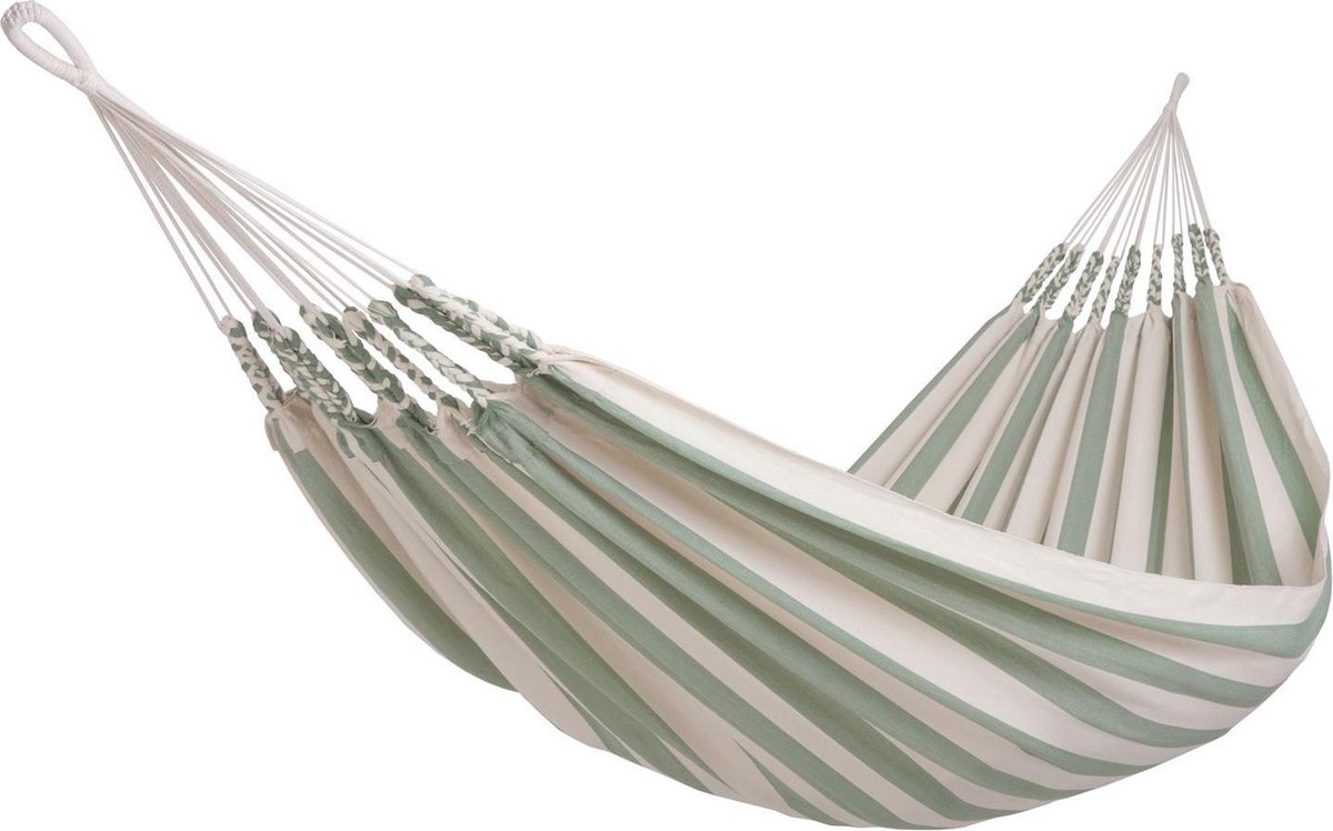 Naya Nayon Hangmat Cool Summer Moss Dubbel (2-persoons) - 160 x 340 cm - 100 % katoen - handgemaakt in Ecuador