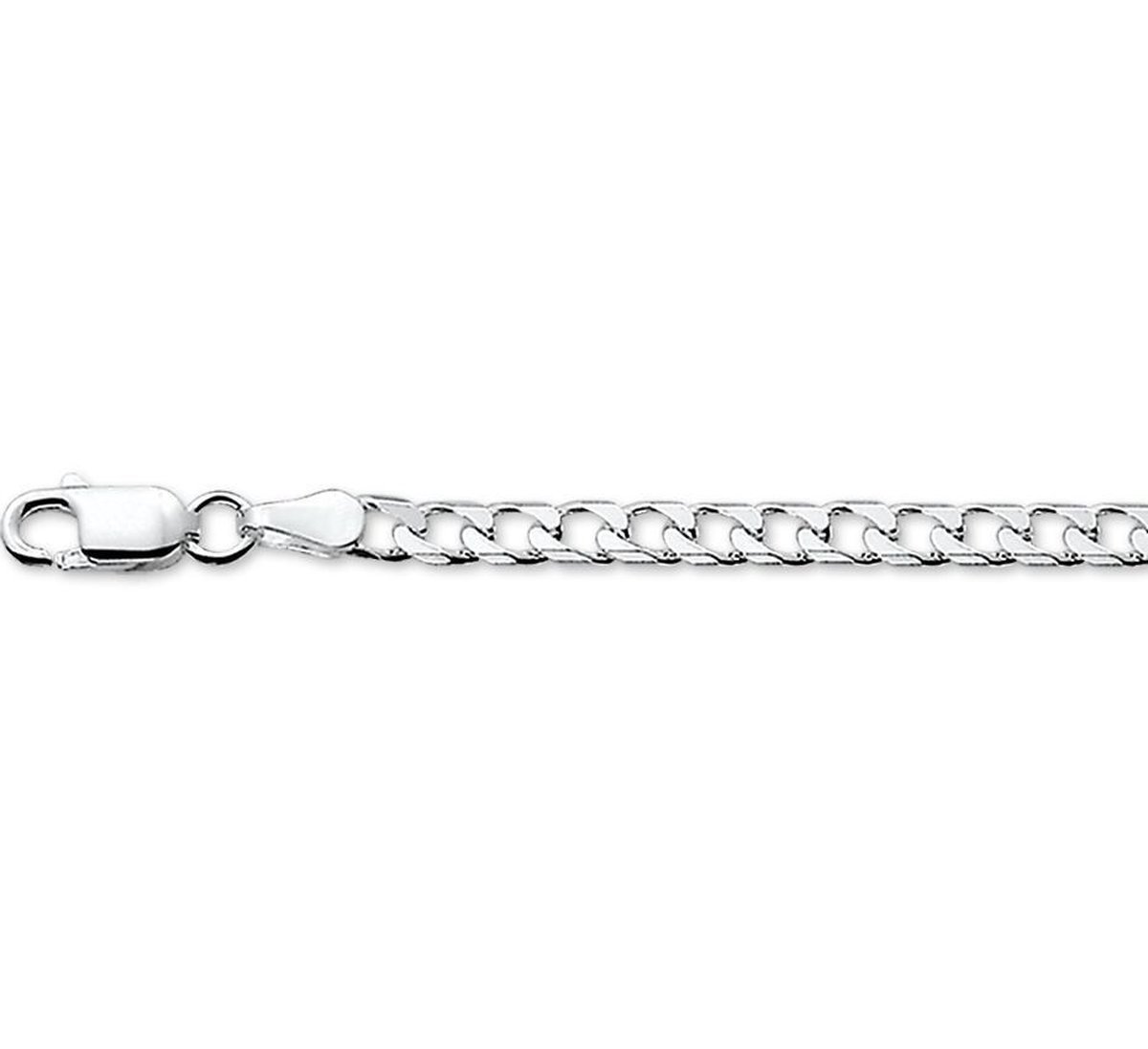 The Jewelry Collection For Men Ketting Geslepen Gourmet 3,0 mm - Zilver