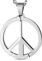 Amanto Ketting Allan - 316L Staal PVD - Peace - ∅30mm - 60cm