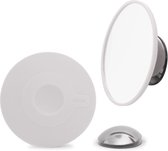 Compacte/kleine Bosign Make-upspiegel Vergrotend (10x), wit, magnetische spiegelhouder, diameter 11 cm