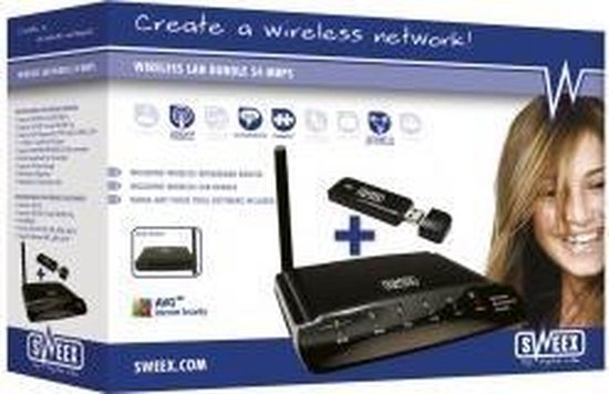 Sweex Wireless LAN Bundle 54 Mbps draadloze router | bol