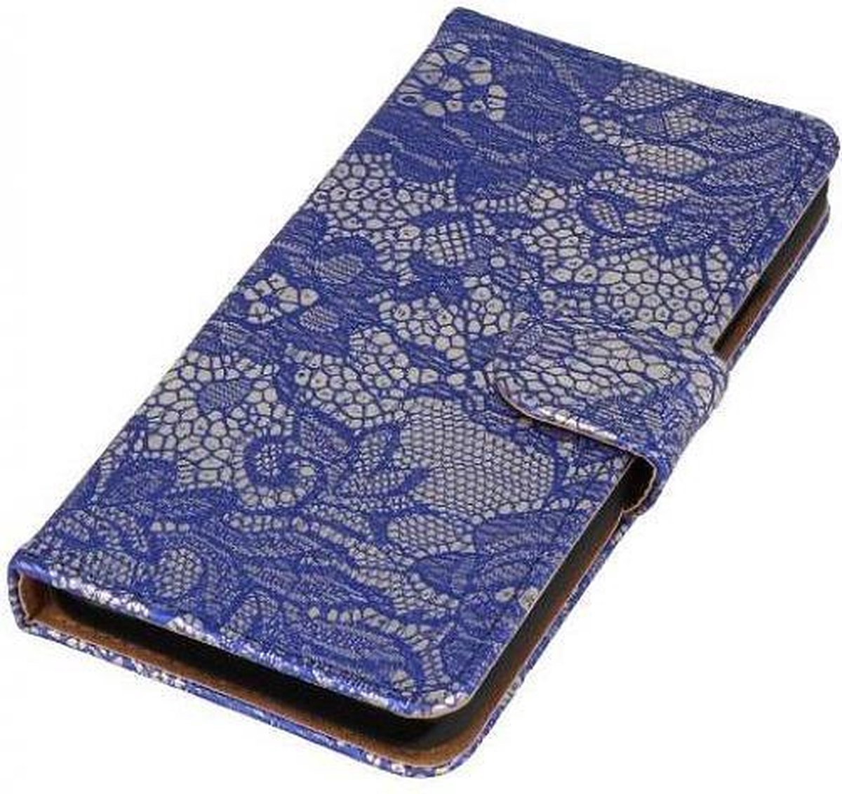 Lace Bookstyle Wallet Case Hoesjes Geschikt voor Huawei P9 Plus Blauw