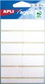 Agipa witte etiketten in etui ft 19 x 38 mm (b x h), 70 stuks, 10 per blad