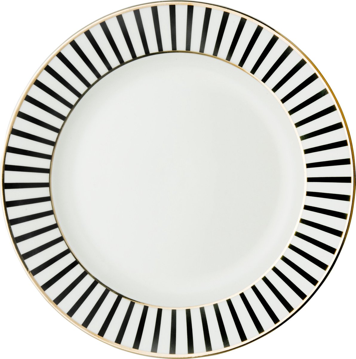 Dutch Rose Loft - Dutch Rose Bord Plat 21 cm Streep Goud