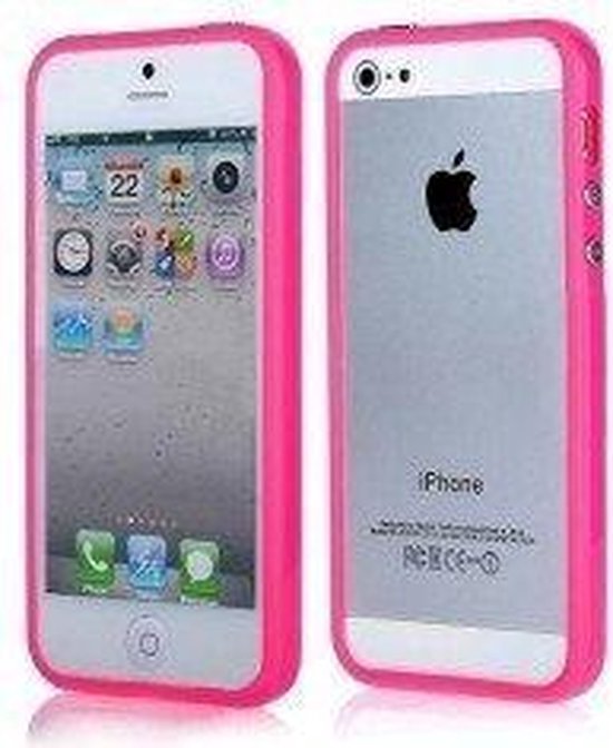 Onderdompeling Immuniteit ik heb nodig Apple iPhone 5C Silicone Bumper Case hoesje Roze | bol.com