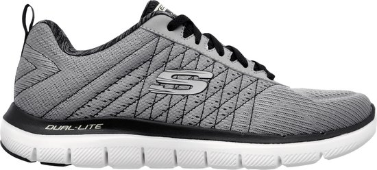 Skechers Flex Advantage 2.0 Sneakers Heren - Light Gray Black | bol.com