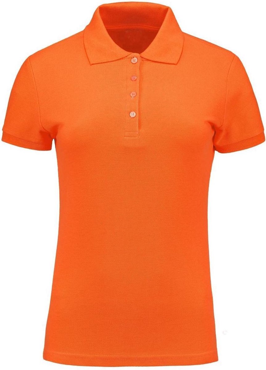 Benza Basic Dames Sportpolo Poloshirt Polo - Oranje - Maat S