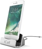 Dock Charger Laadstation voor Apple met Lightning Aansluiting Zilver - Lightning Oplaadstation Dockingstation - voor onder andere Apple iPhone X / 8 (Plus) / 7 (Plus) / 6/6s (Plus)
