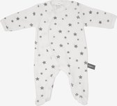 Biologisch katoenen pyjama met grijs bedrukte sterrenprint - 12 maanden