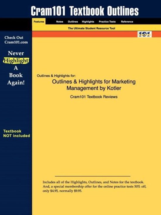 Outlines & Highlights for Marketing Management by Kotler
